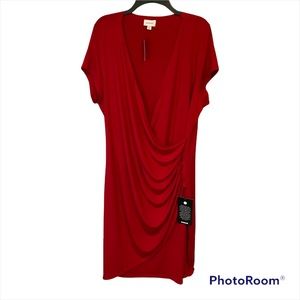 Avenue NWT stunning red wrap midi dress size 18/20